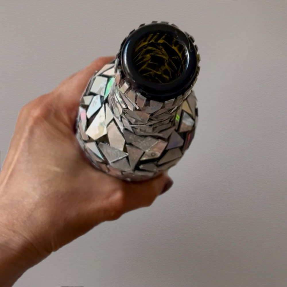 Mosaic Glass Bottle Decor - Picture 5 of 6